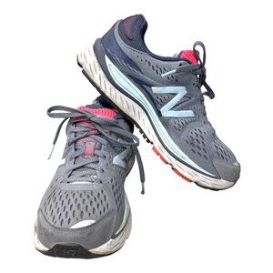 New Balance Womens Running Shoes 574 Gray Blue Pink 7 US W880 Athletic Sneakers